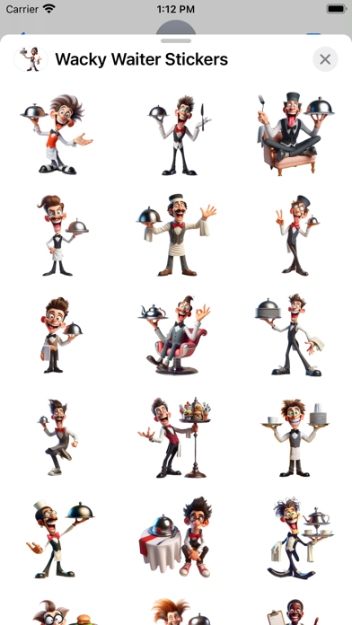 Screenshot #1 pour Wacky Waiter Stickers