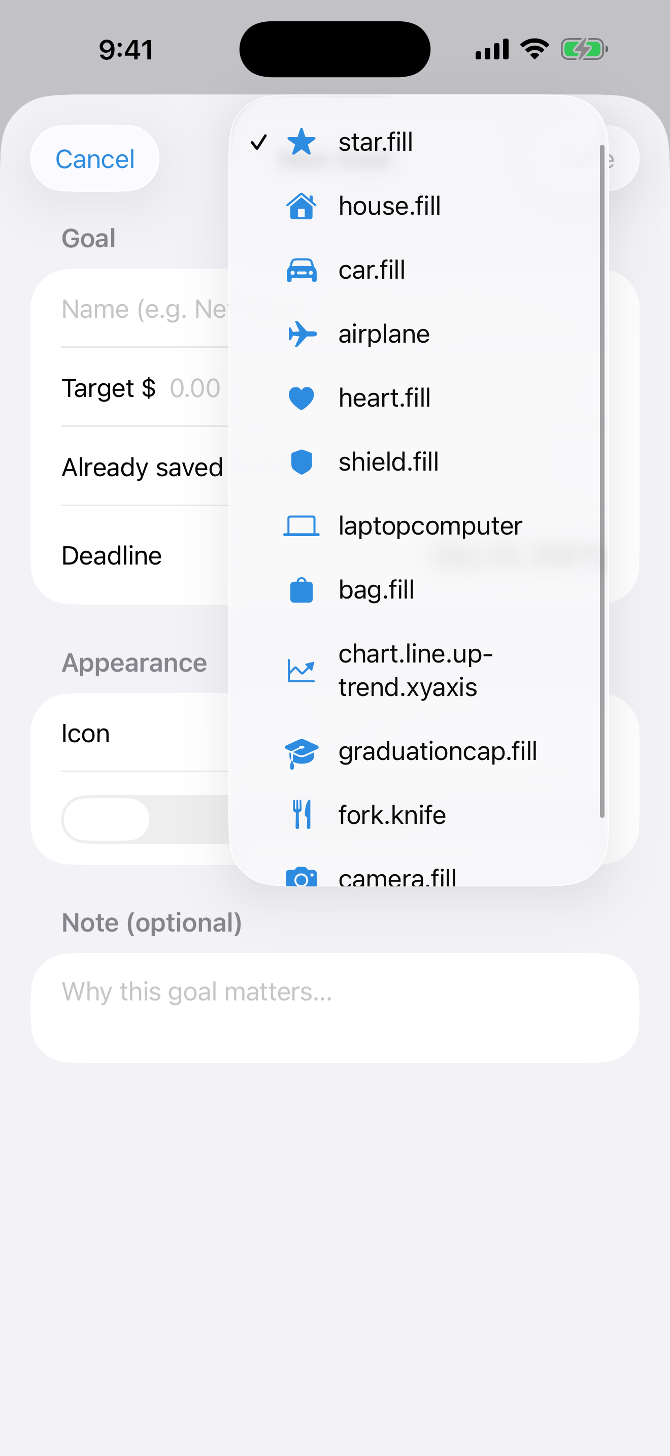SavGoal Savings Planner