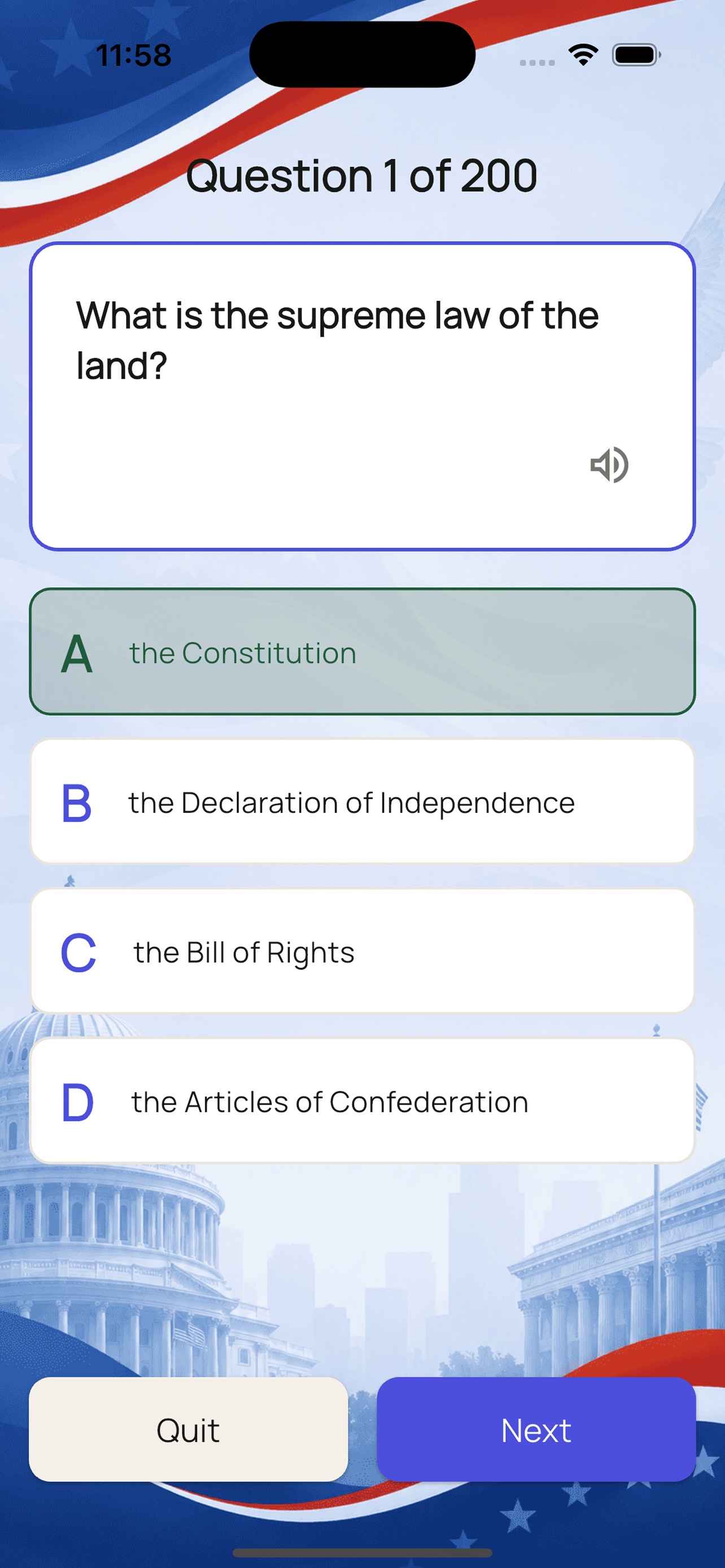 Screenshot 3 of US Citizenship Test: CivicPass