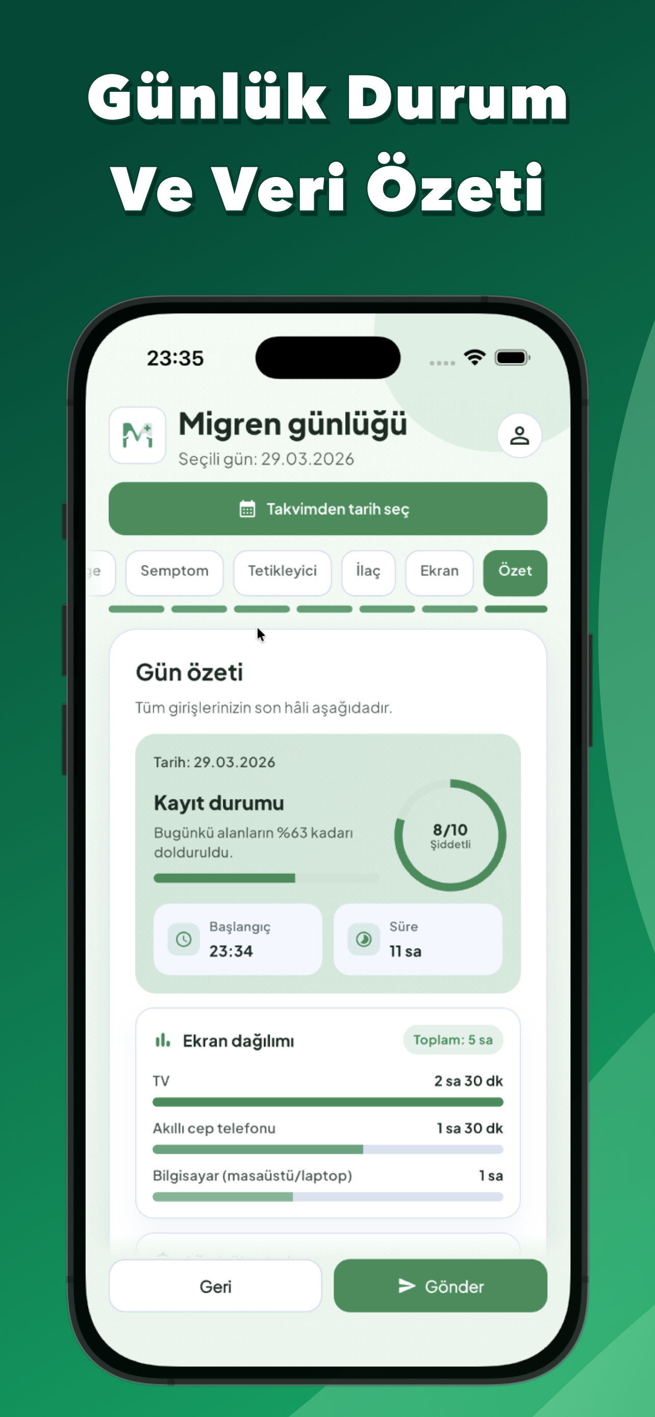 Migren ve Başağrısı Günlüğü