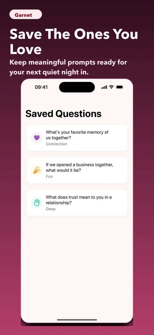 Screenshot #3 pour Garnet: Couples Questions