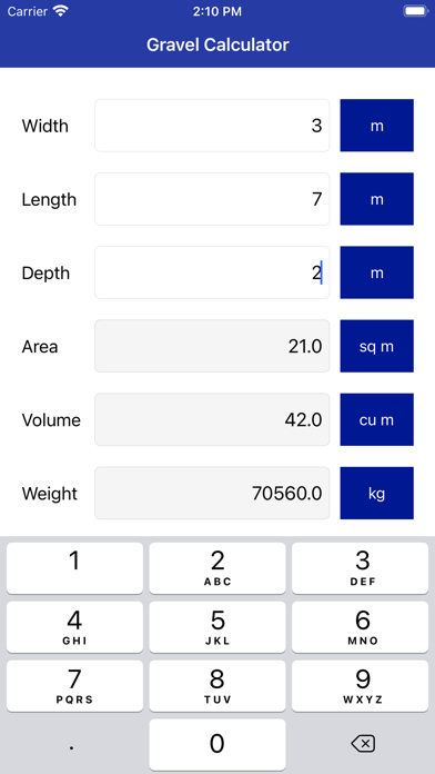 Screenshot #1 pour Gravel Calculator