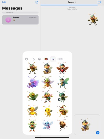 Zap Lightning Bug Stickers iPad screenshot