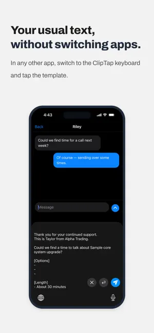 ClipTap: Text Snippet Keyboard screenshot 2