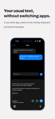 ClipTap: Text Snippet Keyboard Screenshot 2 of 7