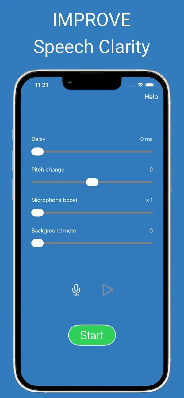 DAF Pro: Fluent Speech iOS app screenshot showing feature 1
