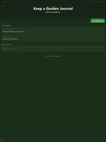 Vernalo Garden Planner iPad screenshot