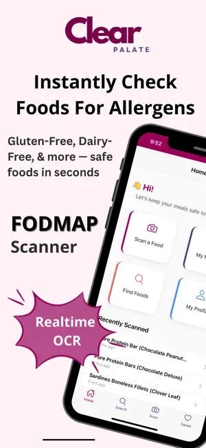 Clear Palate Food Allergy Scan screenshot 1