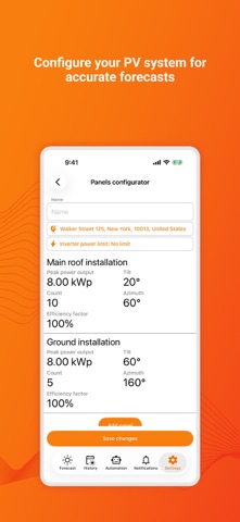 Solar PV Forecast & Alerts screenshot
