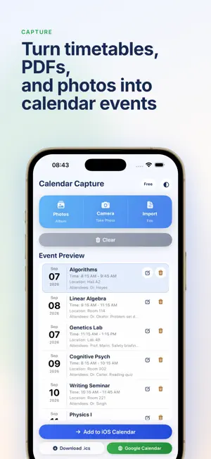 Calendar Capture screenshot 1