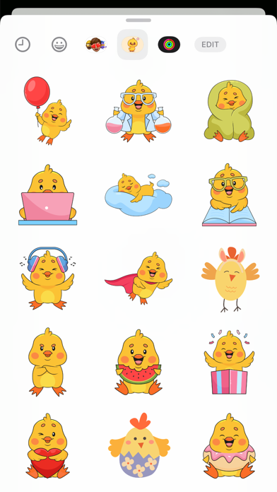 Screenshot #2 pour Chick Stickers Set