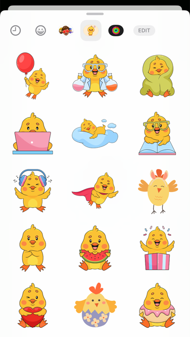 Chick Stickers Set Screenshot