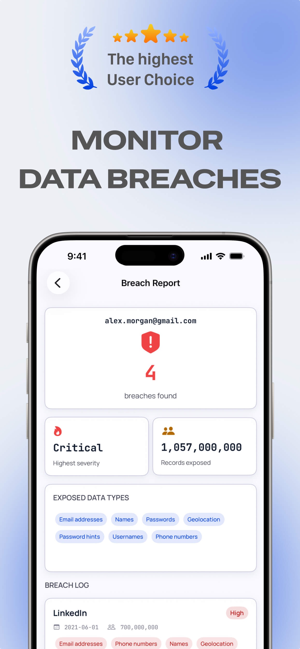 Screenshot 1 of Exposure Guard Privacy Scanner