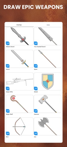 How to draw Weapons by Steps Screenshot 2 of 6