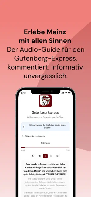 Gutenberg Express Audio Tour screenshot 1