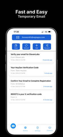 Temp Mail - Temporary Emails Screenshot 2 of 6