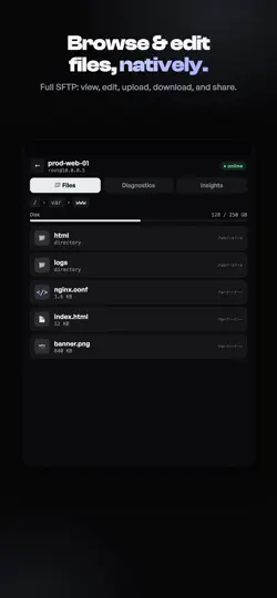 Screenshot von DeckGUI SSH auf dem iPhone 4