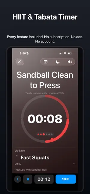 Workout Me: HIIT & Tabata screenshot 1