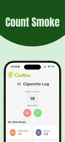 Quit Smoking Coach: Cactiva iPhone screenshot