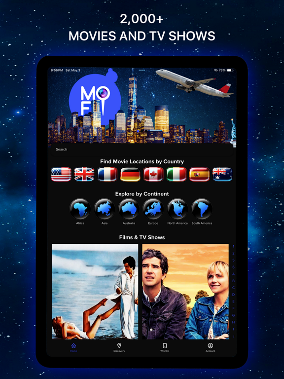 MOFI: Movie Locations Guide iPad screenshot 1 - Travel app