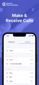 2nd Phone: Text & Call Number screenshot