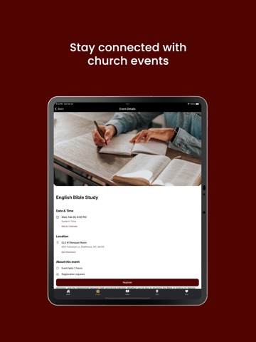CCCC Portal iPad screenshot