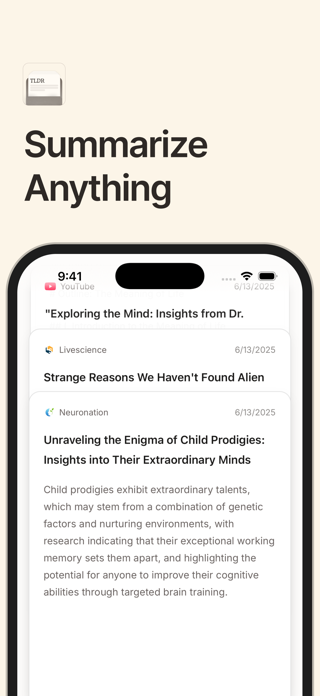 TLDR - Summarize Anything Screenshot 1 of 6