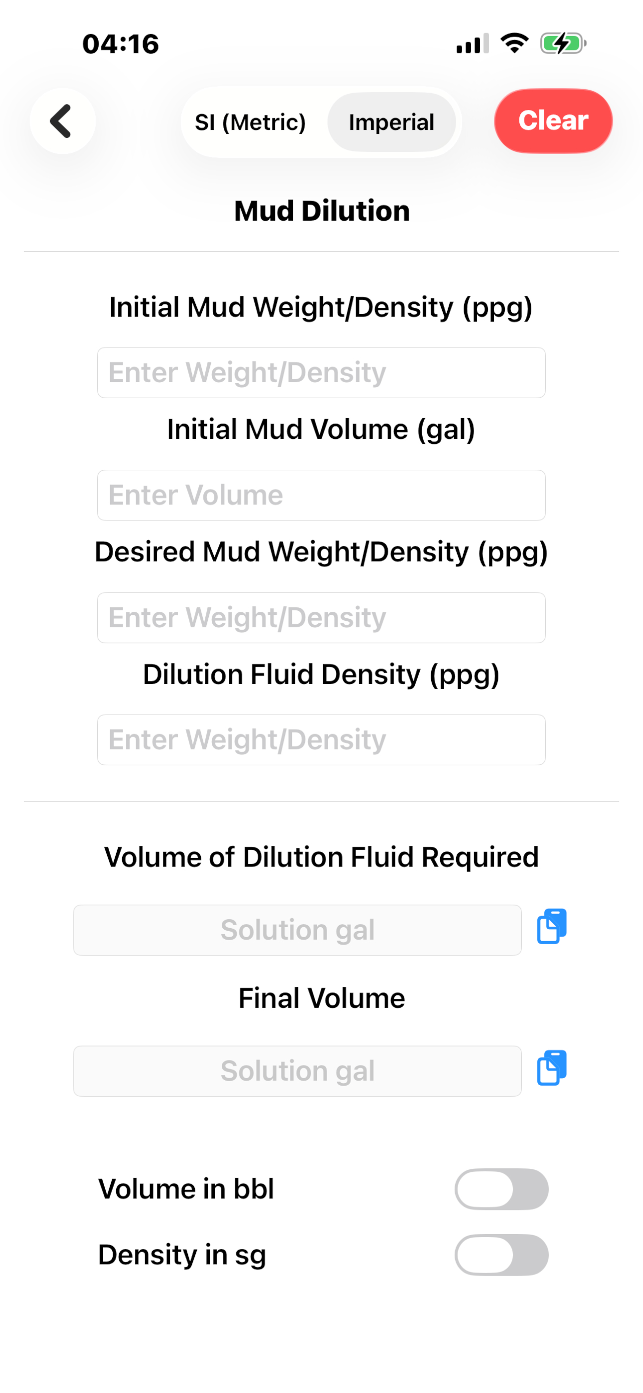 Petroleum Field Calculator screenshot 4