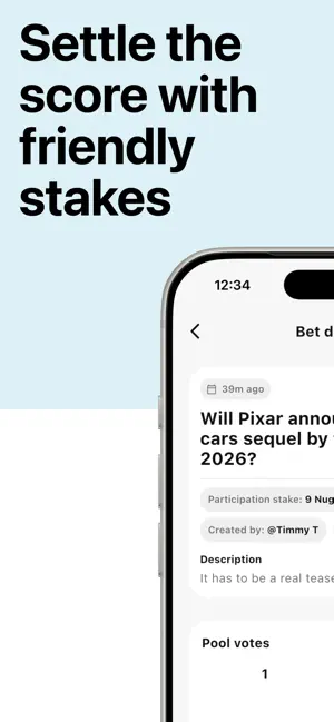 bets — social betting screenshot 1