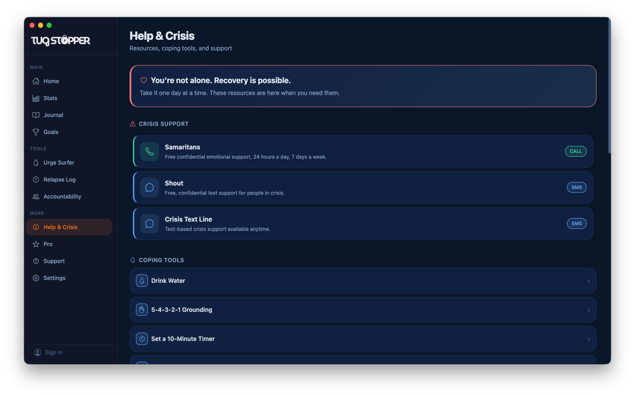 TugStopper: Block Content