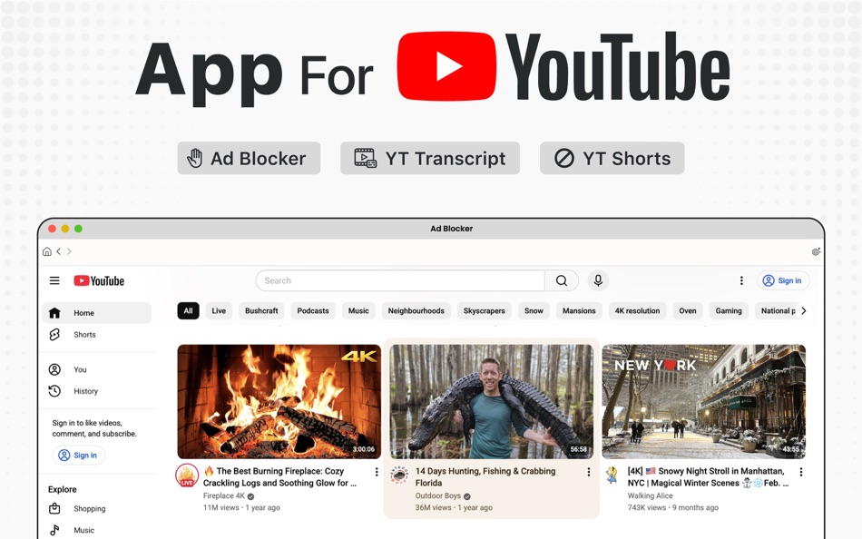 #1. App for Youtube! (macOS) Przez: Sehar Ali