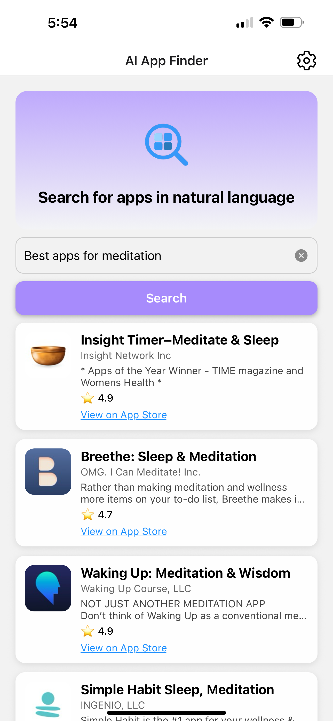 AI App Search