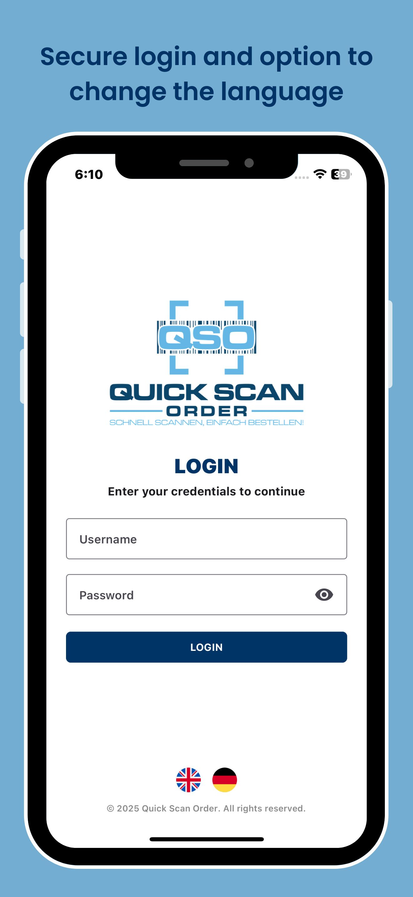 Quick Scan Order