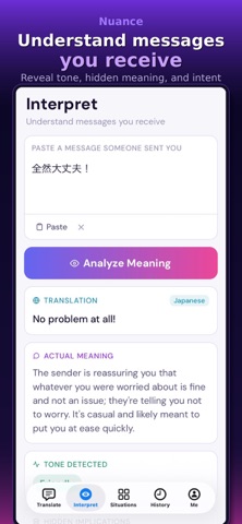 Nuance - AI Translator & Tone screenshot