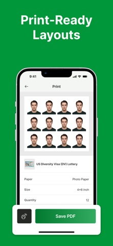 Green Card Visa Photo Maker iPhone screenshot