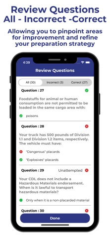 NC CDL Practice Test iPhone screenshot