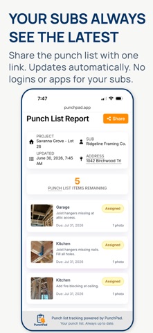 PunchPad: Punch List App Screenshot 2 of 6