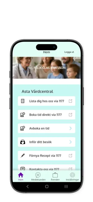 Asta vårdcentral screenshot 2