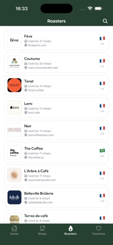 Specialty Coffee Paris iPhone screenshot