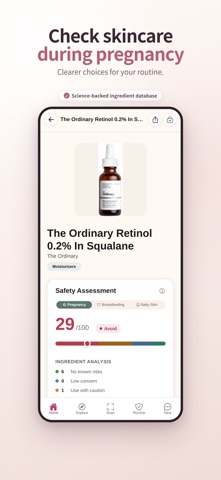 VeriMom: Pregnancy Skincare iPhone screenshot