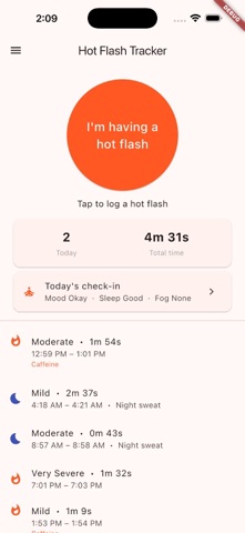 Menova: Menopause Tracker Screenshot 1 of 5