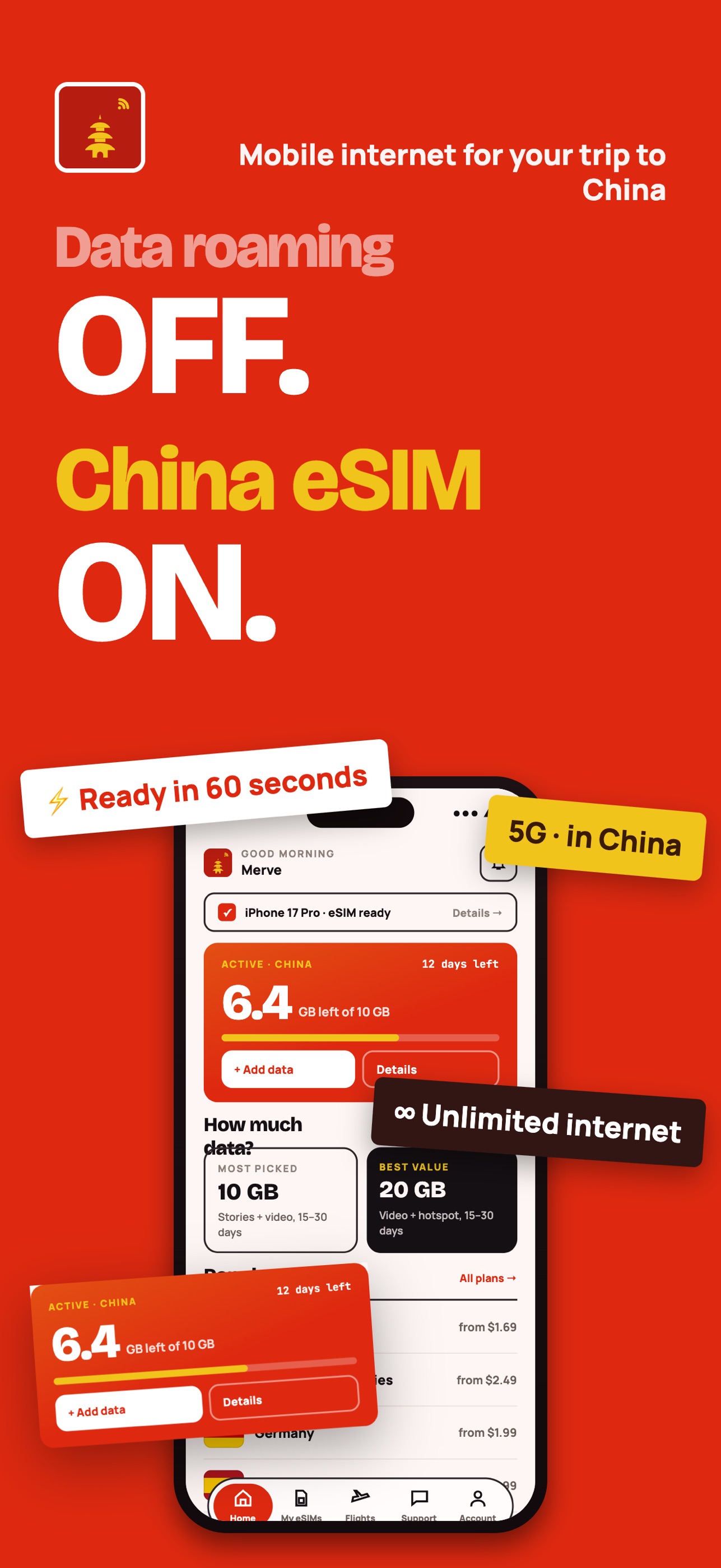 Screenshot 1 of China eSIM: Beijing & Shanghai