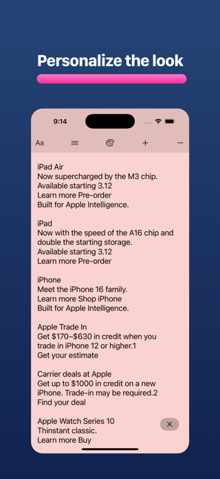 Lirely: Reader Mode Browser Screenshot 4 of 5
