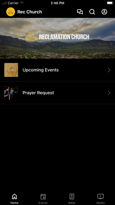 Reclamation Church app screenshot