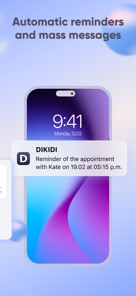 DIKIDI Appointments Scheduling - Users benefit from automated appointment reminders and clear notification displays that enhance client communication and reduce no-shows.