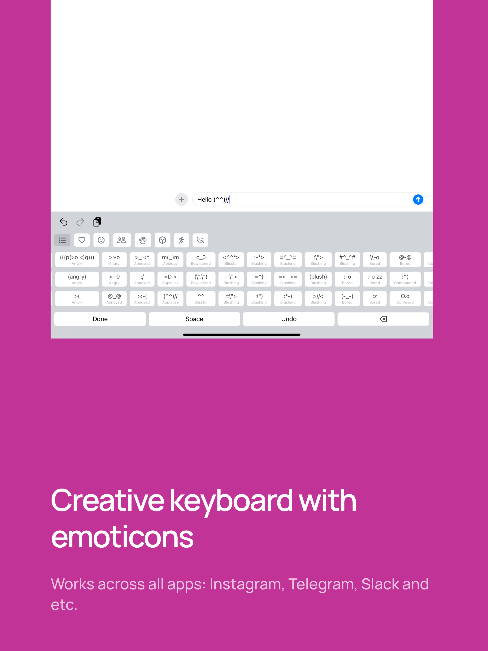 Kaomoji Keyboard + Emoji Maker