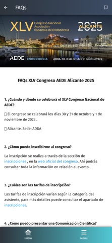 AEDE Alicante 2025 screenshot