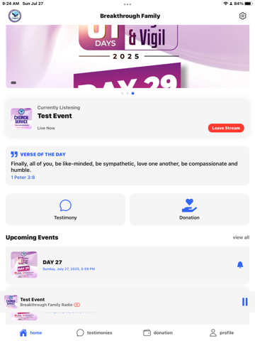 Breakthrough Radio app screenshot