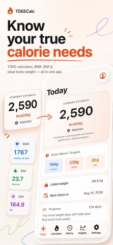 TDEE Calculator - TDEECalc iPhone screenshot