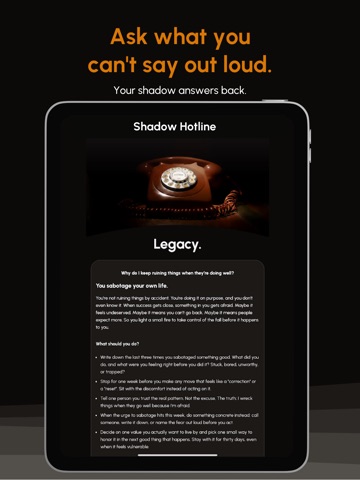 Shadow Work - Mindberg iPad screenshot